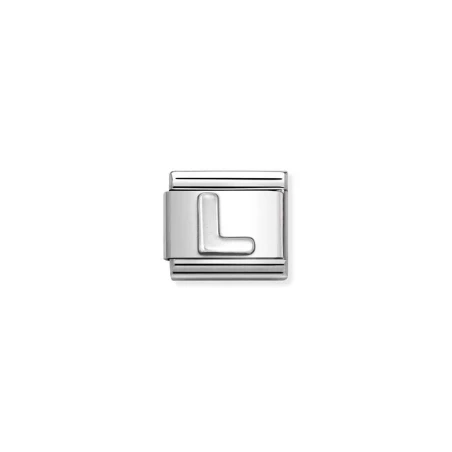 Composable Classic LETRAS oxidadas en acero y plata 925 L