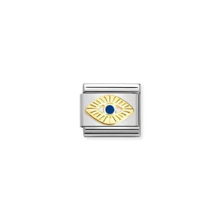 Composable Classic SIMBOLOS acero, esmalte y oro 750 Ojo de Dios Diamantado