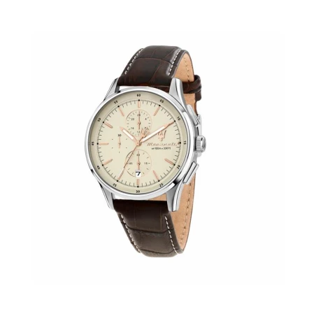 Reloj Maserati Sorpasso Beige, Plateado y Marrón Cronógrafo Hombre R8871624010