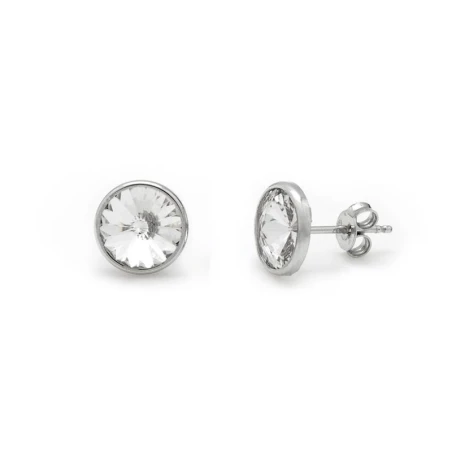 Pendientes Victoria Cruz Basic Mujer Plata y Cristal Swarovski Transparente A2791-07T