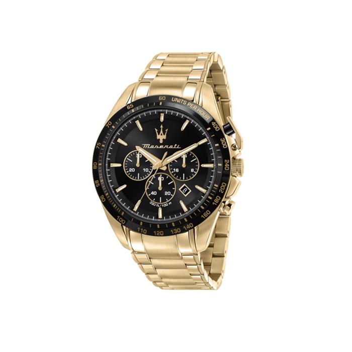 Reloj Maserati Traguardo Hombre Cronógrafo Dorado y Negro R8873612041