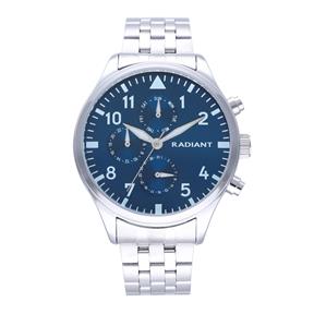 Reloj Radiant Caiman Hombre Plateado y Azul Analógico RA612702