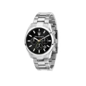 Reloj Maserati Attrazione Hombre Plateado y Negro Cronógrafo R8853151010