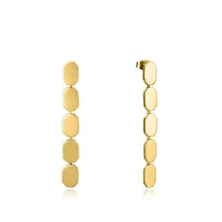 Pendientes Viceroy Fashion Colgantes Octógonos Acero Baño Oro 15159E01012