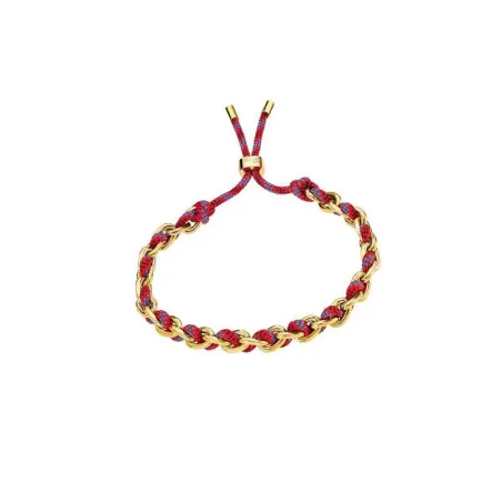 Pulsera Lotus Style Urban Woman Acero Baño Oro y Nylon Rojo LS2378-2/2