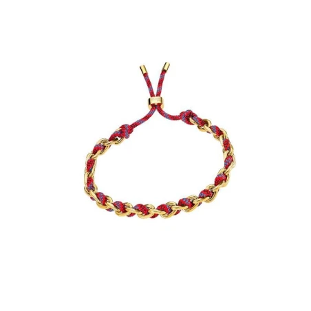 Pulsera Lotus Style Urban Woman Acero Baño Oro y Nylon Rojo LS2378-2/2