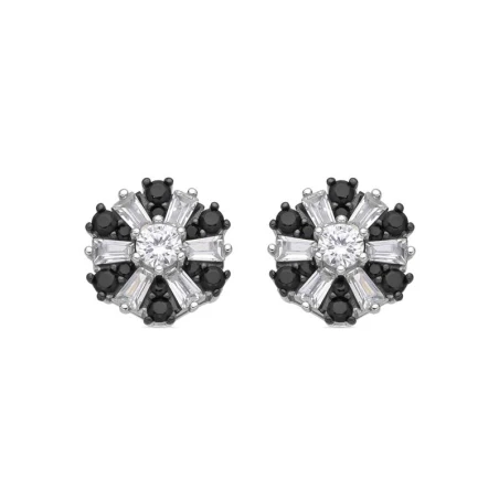 Pendientes Luxenter Lorush Plata Baño Rodio y Ónix EQ4600100