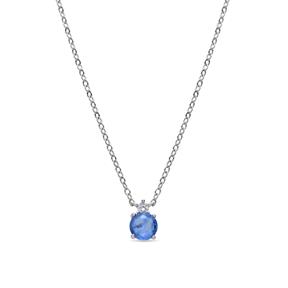 Gargantilla Luxenter Akma Plata Baño Rodio y Circonitas blanca y azul NXA55596700