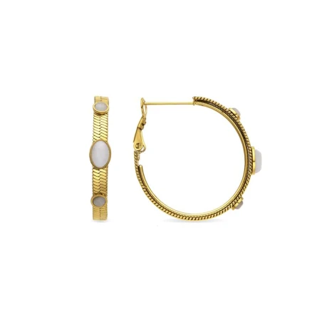 Pendientes LuxbyLux Reus Aro Acero Baño Oro SGEM11011500