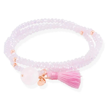 Pulsera Marina García Zen Rosa Plata Baño Rosa y Cuarzo Rosa 90086US