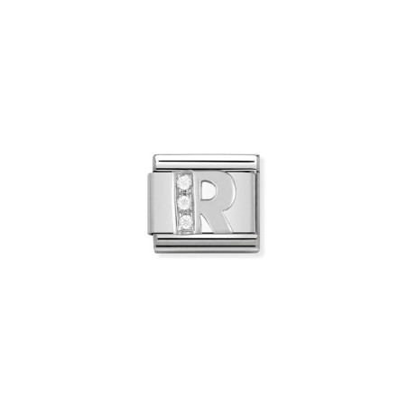 Composable Classic ALFABETO acero, Cubic zirc.  y plata 925 R