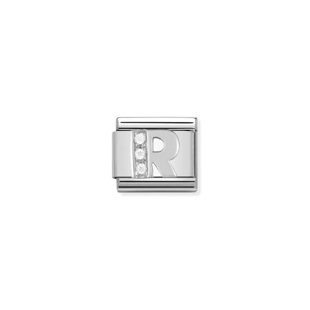 Composable Classic ALFABETO acero, Cubic zirc.  y plata 925 R