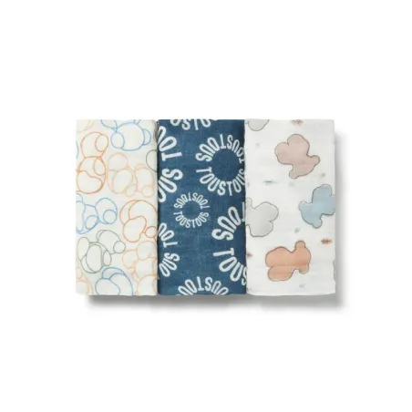 Pack 3 Muselina TOUS MMUSE Azul MMUSE-2103-00060