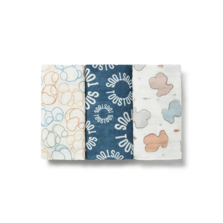 Pack 3 Muselina TOUS MMUSE Azul MMUSE-2103-00060