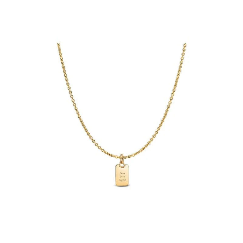 Colgante Pandora Etiqueta Rectangular Grabable 368611C00