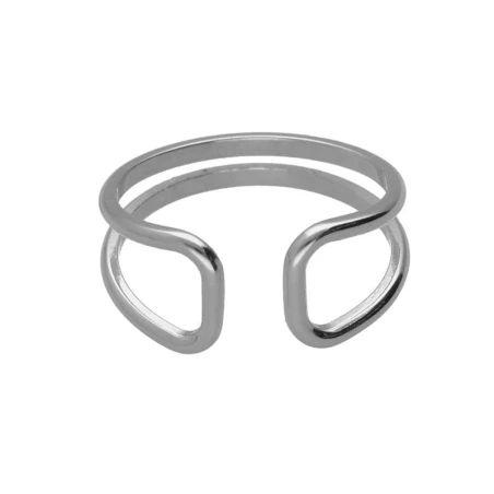 Anillo Victoria Cruz Fram Plata Baño Rodio A5052-HA