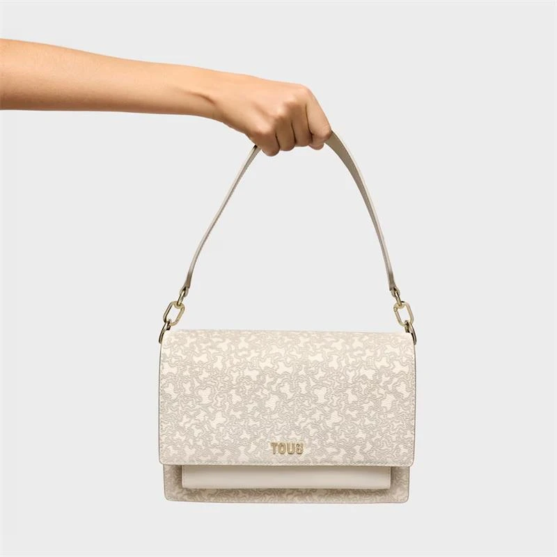 Bandolera TOUS Audree Kaos Mini Lines Beige Mediana 2002183301