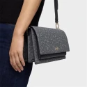 Bandolera TOUS Audree Kaos Mini Lines Gris Oscuro Mediana 2002183347