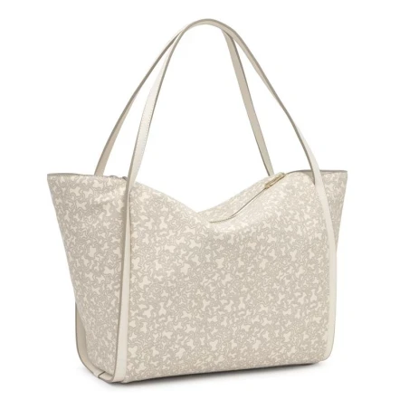 Bolso Capazo TOUS Kaos Mini Lines Beige 2002183701