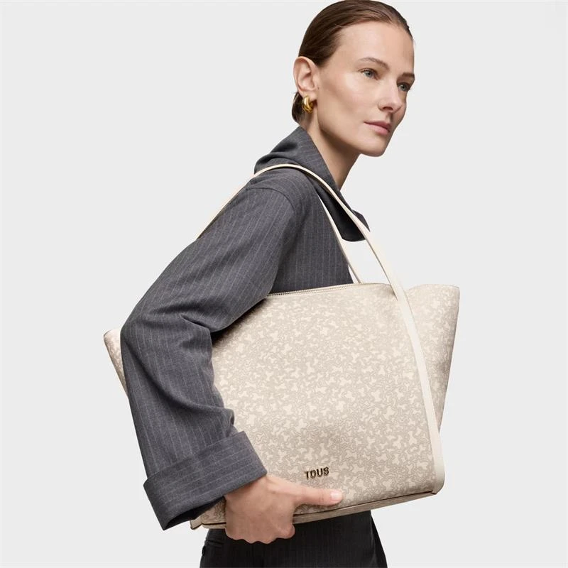 Bolso Capazo TOUS Kaos Mini Lines Beige 2002183701