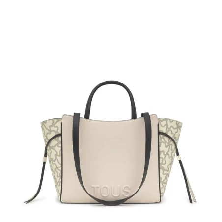 Bolso City TOUS Kaos Icon Beige y Negro Mediano 2002186651