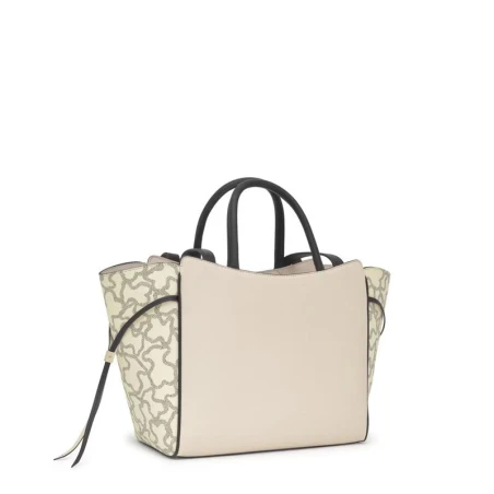 Bolso City TOUS Kaos Icon Beige y Negro Mediano 2002186651