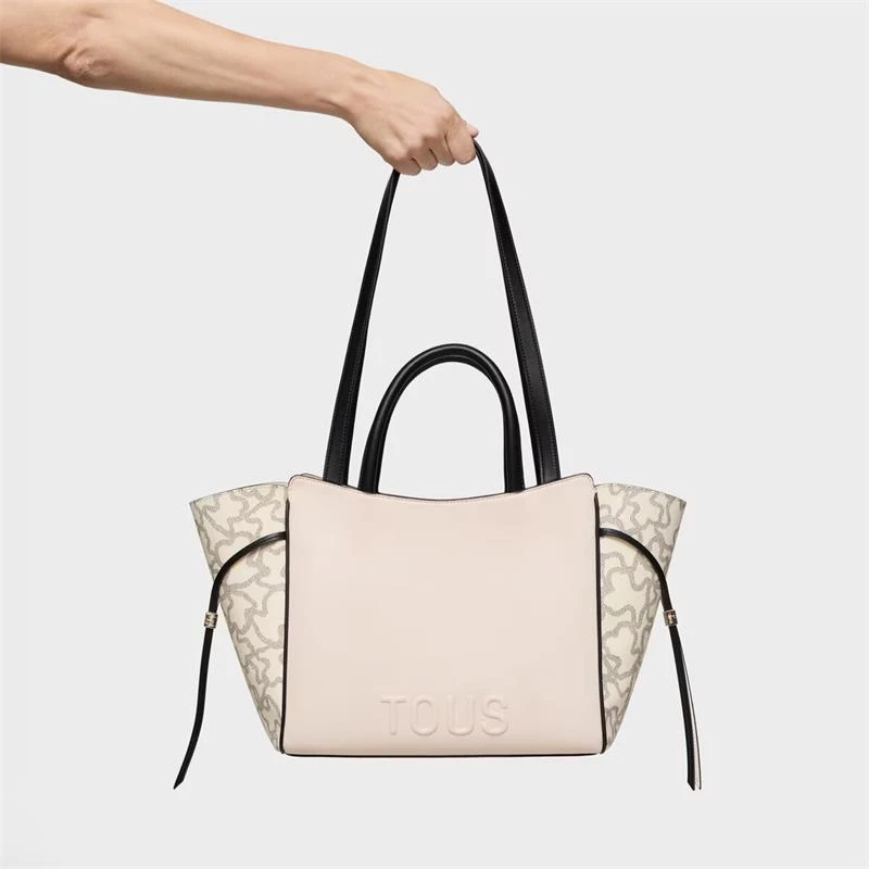 Bolso City TOUS Kaos Icon Beige y Negro Mediano 2002186651