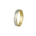 Alianza 4mm bicolor centro matizado 18K 5240308