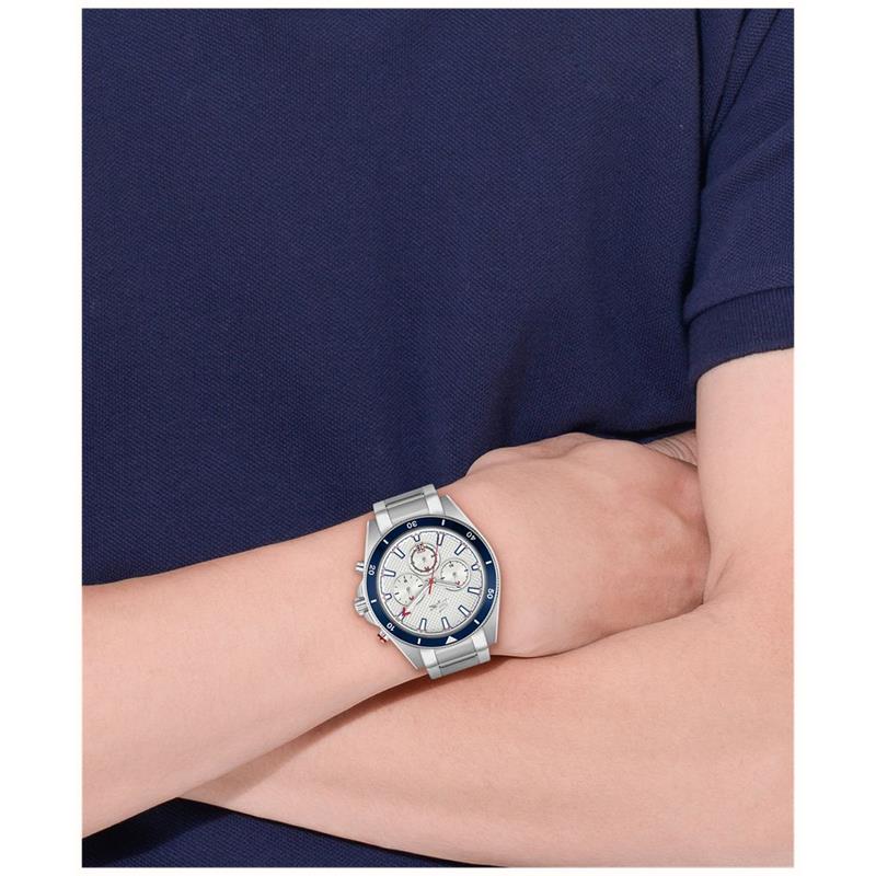 Reloj Lacoste Mainsail Plateado y Azul Cronógrafo Hombre 2011360