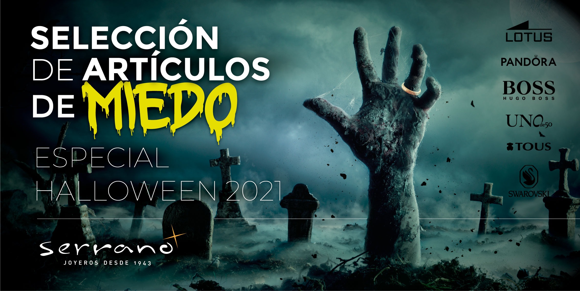Selección de Joyas y Relojes para la noche de Halloween en Serrano Joyeros